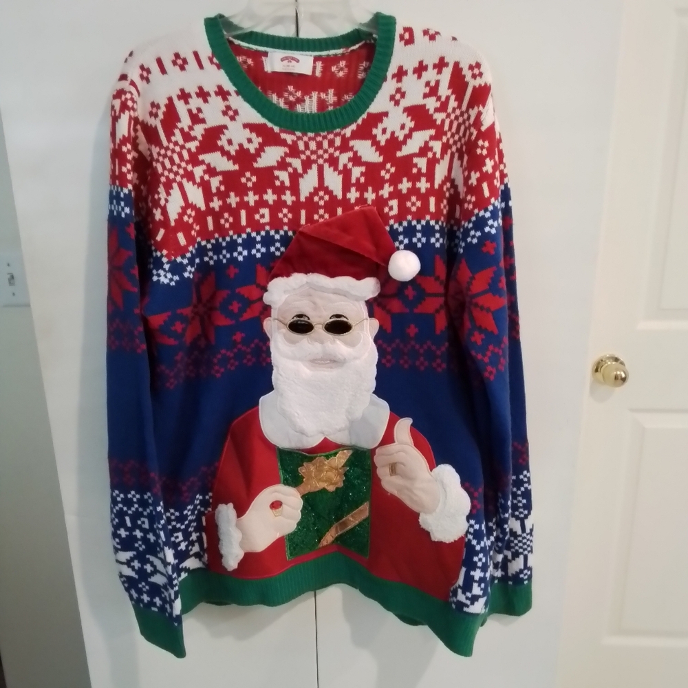 Mens Santa Christmas Sweater Sizs XL
